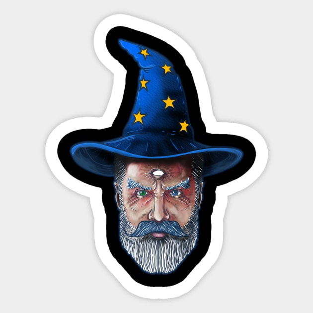 Third Eye Wizard Sticker by Harley Warren